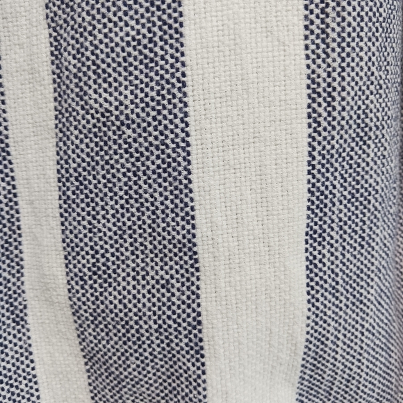 Roxy Hooded Top Women Size XS Blue White Stripes Short Sleeve Front Pocket - Picture 12 of 12